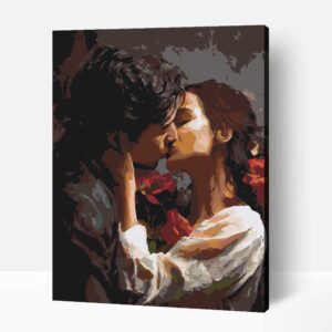 Szenvedélyes csók számfestő