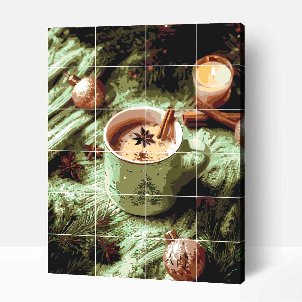 Téli melegség adventi kalendárium számfestő