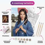 Séta a japán zenkertben - arccserés számfestő - Image 2