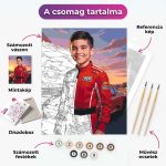 Autóversenyző fiú - arccserés számfestő - Image 2