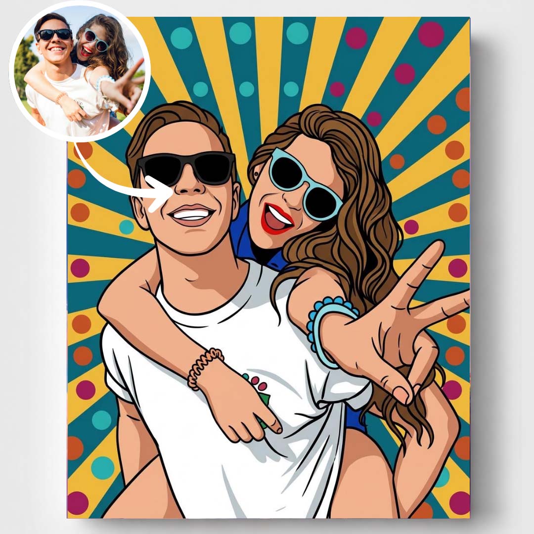 Termékképek - faceswap-termékkép (2) Pop-art stílusváltó számfestő - Image 1