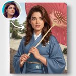 Séta a japán zenkertben - arccserés számfestő